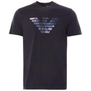 Emporio Armani Jersey T shirt With Textured Logo Menswear Online