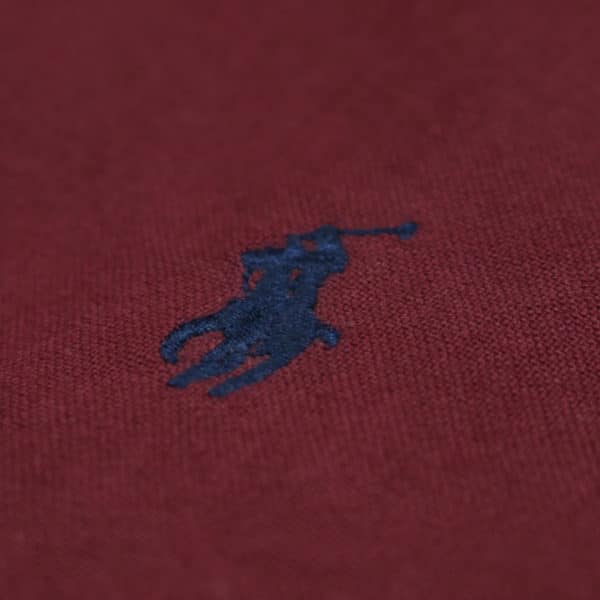 Polo Ralph Lauren Burgundy button down shirt logo