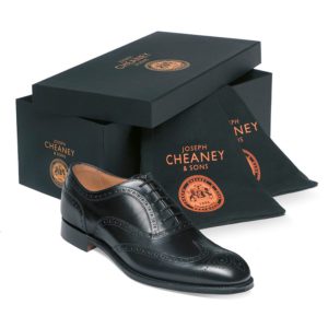 Cheaney Arthur III Oxford Brogue In Black Calf Leather | Menswear