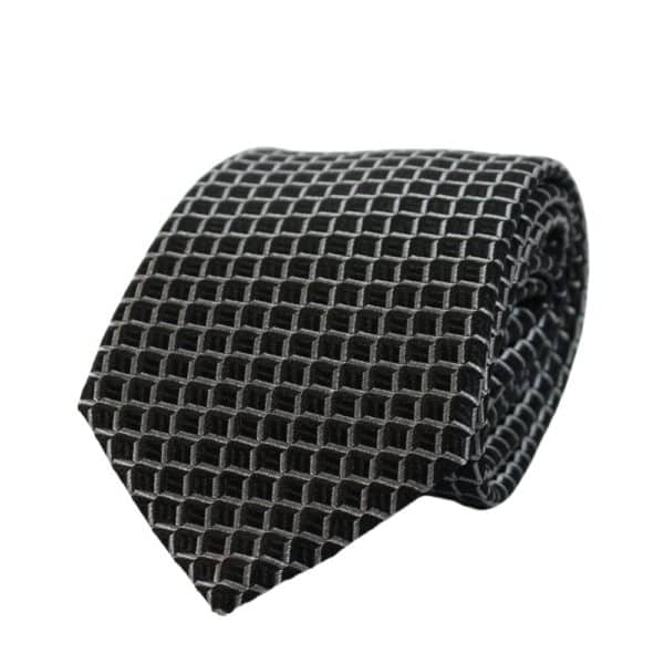 Armani Collezioni Scales Knit Black Tie - Image 2