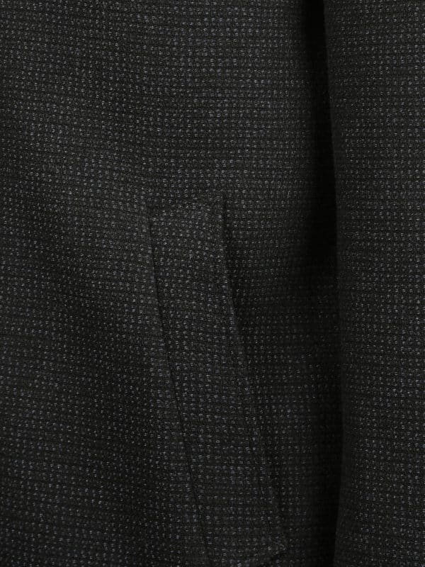 Roy Robson small check overcoat pocket detail