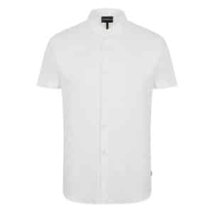 EMPORIO ARMANI SHORT SLEEVED SHIRT IN COTTON JERSEY WHITE | Menswear Online