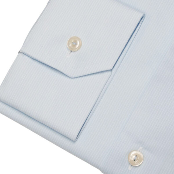 Eton Micro Striped Light Blue Shirt sleeve