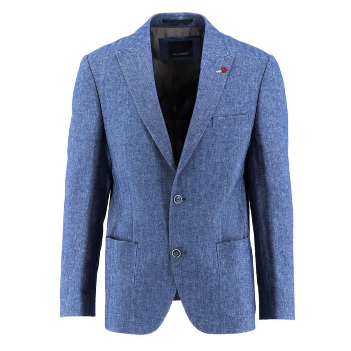 ROY ROBSON LINEN MIX BLUE JACKET | Menswear Online