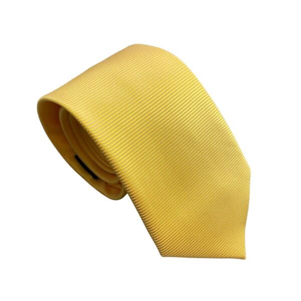 WARWICKS Striated Solid Yellow Tie 2