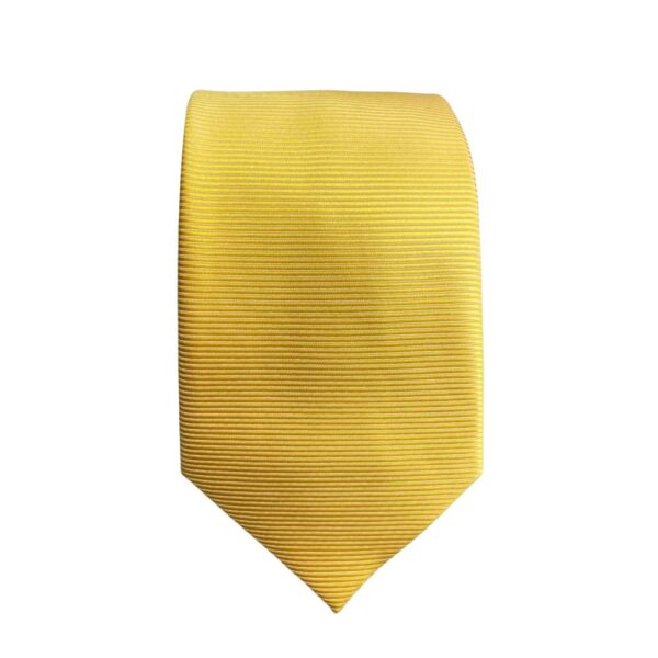 WARWICKS Striated Solid Yellow Tie