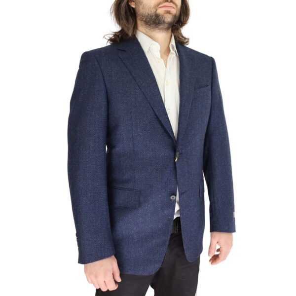 CANALI BLUE MULTI FLECK SMART JACKET side