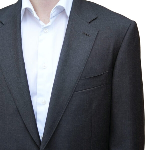 CANALI Charcoal Pinpoint Suit closeup