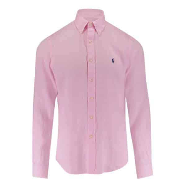 Polo Ralph Lauren Custom Fit Pink Linen Shirt