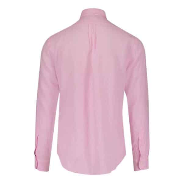 Polo Ralph Lauren Custom Fit Pink Linen Shirt - Image 2