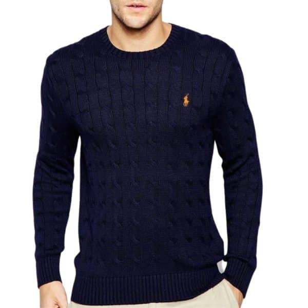 POLO RALPH LAUREN NAVY Cable Knit JUMPER 1