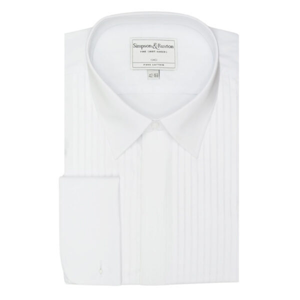 SIMPSON and RUXTON Madrid White Classic Collar Dress Shirt