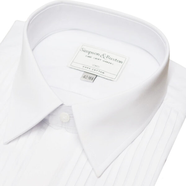 SIMPSON and RUXTON Madrid White Classic Collar Dress Shirt collar