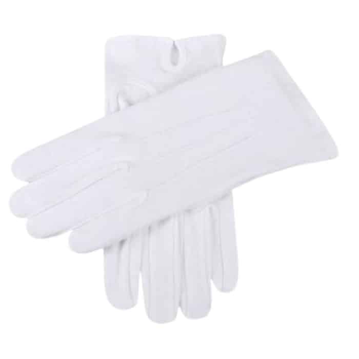 White Cotton Men's Dress Gloves | Menswear Online