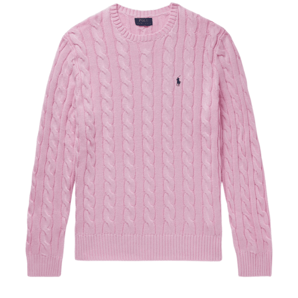 Polo Pink Cable Crew F