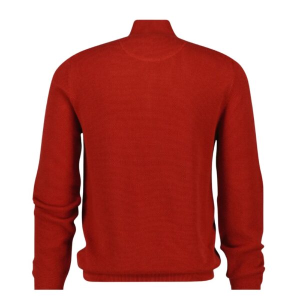 GANT Red Cotton Pique Half Zip