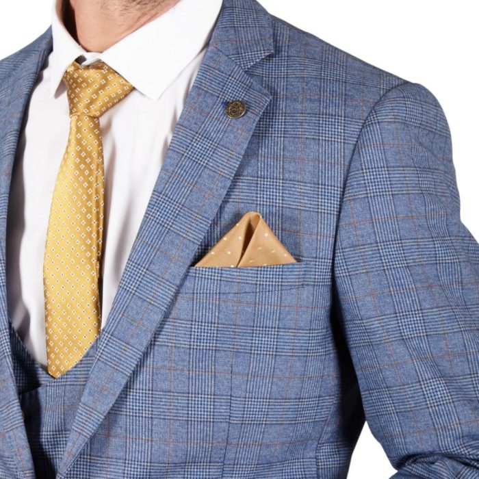 Marc Darcy George Light Blue Three Piece Suit | Menswear Online