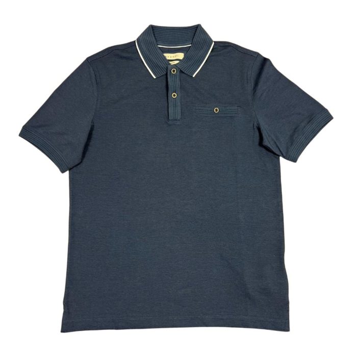 Bugatti Pique Navy Polo Shirt | Menswear Online