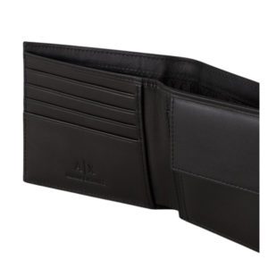 ARMANI EXCHANGE AX LOGO Black WALLET | Menswear Online