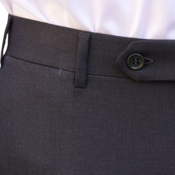 Canali Soft Grey Wool Formal Trousers - Image 2