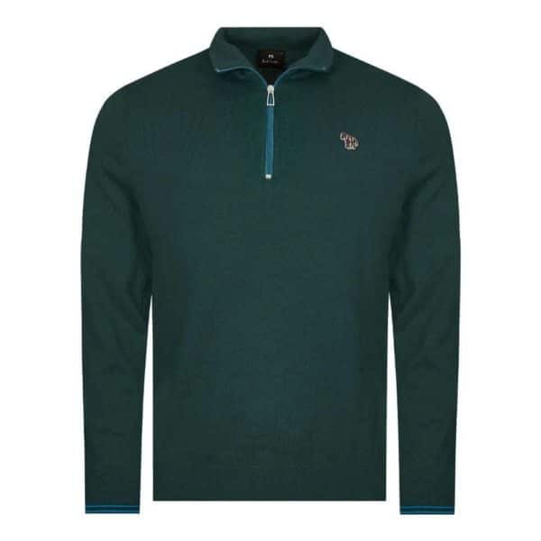 Paul Smith Green Zebra Half Zip Knit 1