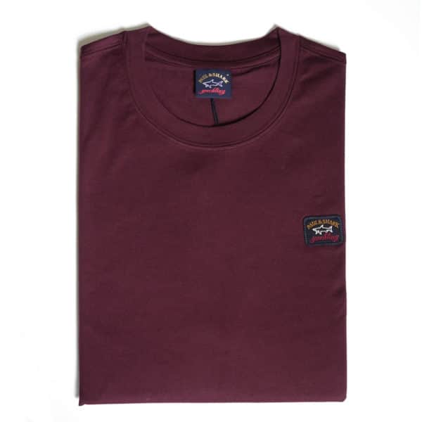 PAUL SHARK BURGUNDY LOGO T SHIRT