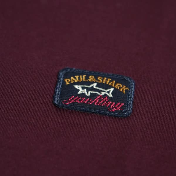 PAUL SHARK BURGUNDY LOGO T SHIRT LOGO