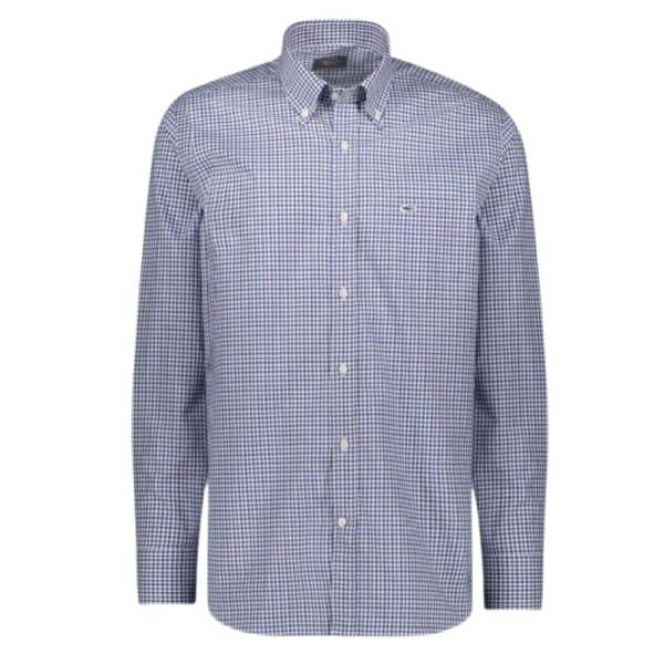 Paul Shark Cotton Poplin Check Blue Shirt