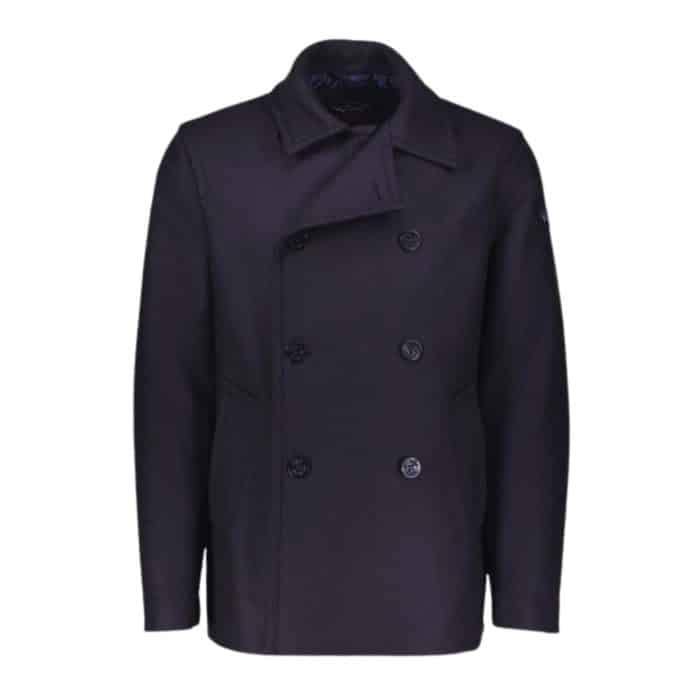 Paul & Shark Wool Navy Peacoat | Menswear Online