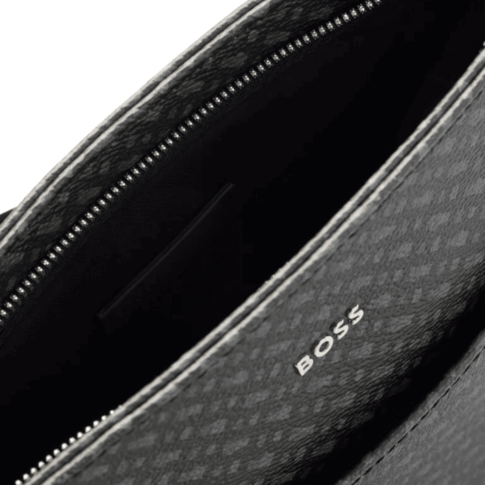 BOSS - Monogram-print wallet in Italian coated fabric