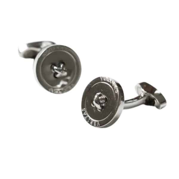 VERITAS SILVER BUTTON CUFFLINKS