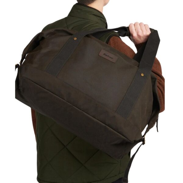 BARBOUR ESSENTIAL WAX OLIVE HOLDALL 2