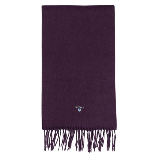 Barbour Plain Lambswool Damson Scarf