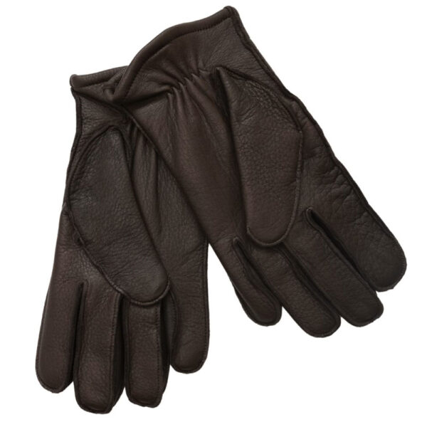 Brown Leather gloves side