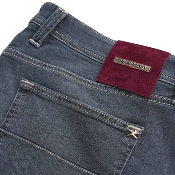 Tramarossa Michelangelo Slim Grey Denim Wash Jeans back