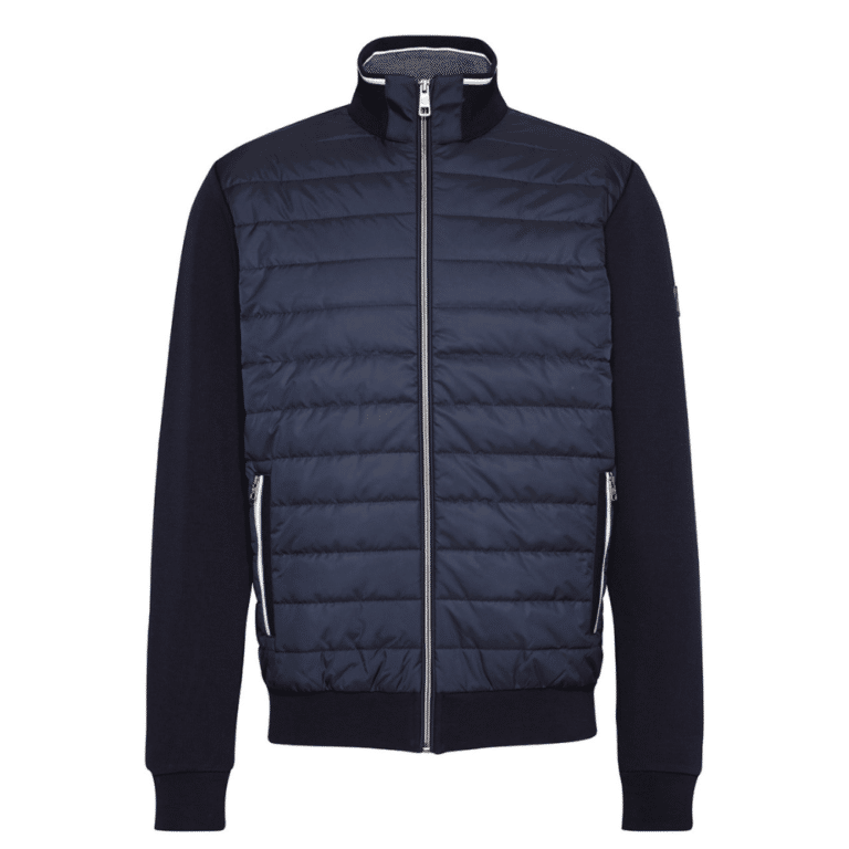 BUGATTI Sport Quilted Navy Hybrid Jacket | Menswear Online