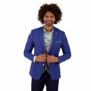 A FISH NAMED FRED - Blazer blue linen look brasil