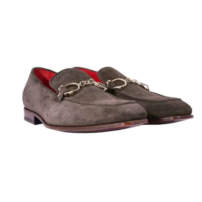 Jeffery West Club Montepulciano Dark Brown Suede Loafers | Menswear Online