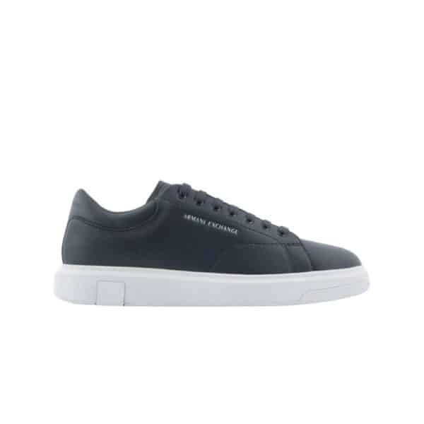 ARMANI EXCHANGE LEATHER NAVY TRAINERS