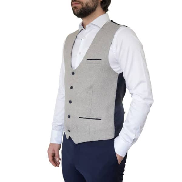 Benetti Simon Tailored Fit Beige Waistcoat 1