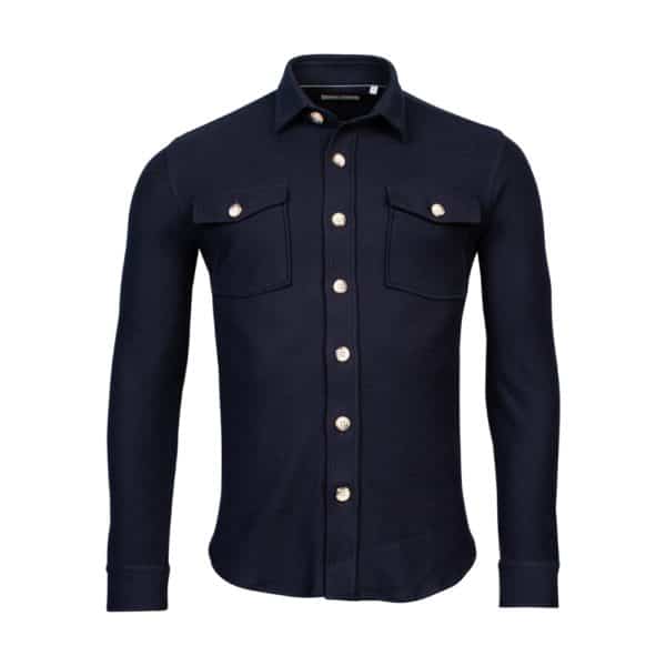 Thomas Maine Cotton Marcella Navy Overshirt