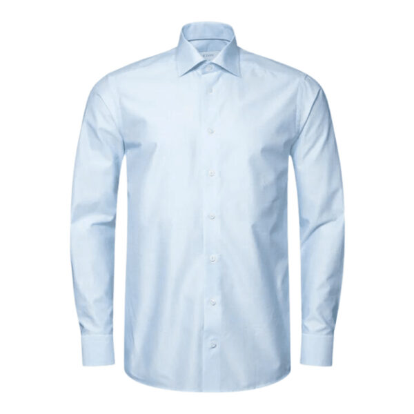 ETON SLIM FIT ROYAL TWILL LIGHT BLUE SHIRT 2