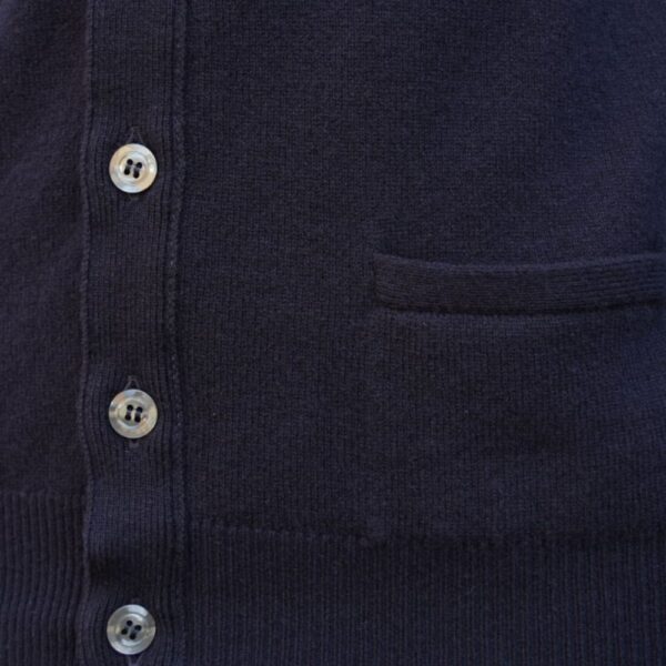 Navy Cardigan close up