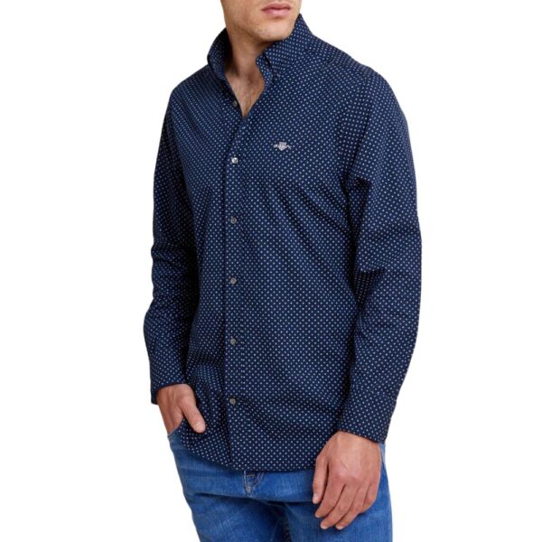 GANT SLIM FIT BLUE MICRO PATTERN SHIRT 2