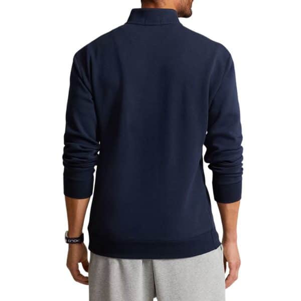 POLO RALPH LAUREN DOUBLE-KNIT QUARTER ZIP PULLOVER NAVY - Image 3