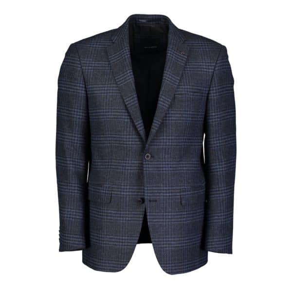 Roy Robson Virgin Wool Blend Glen Check Navy Jacket