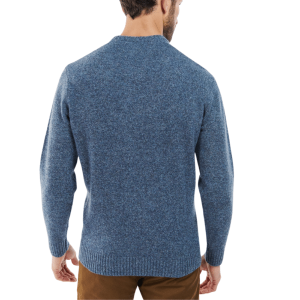 Barbour Newbury Blue Mix Crew Neck Jumper - Image 3