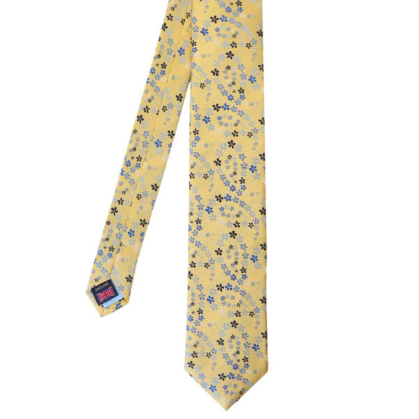 Van Buck Yellow Floral Teardrop design Tie 2