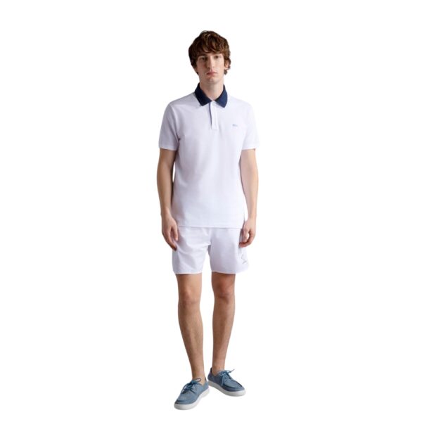 Paul Shark Seersucker Strip Detail Cotton Pique White Polo 3