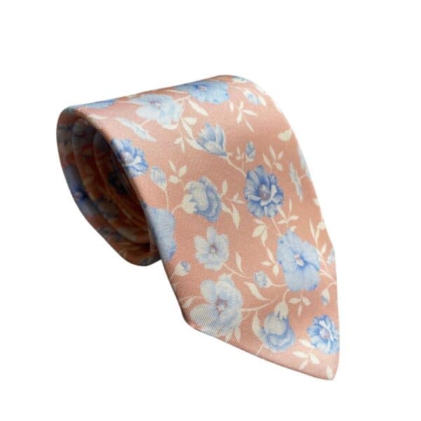 AMANDA CHRISTENSEN Classic Printed Flower Pink Tie